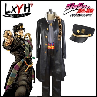 [LXYH- COSER KING] Anime JoJos Bizarre Adventure Stardust Crusaders Kujo Jotaro Cosplay Costume Set Dress Wig Women Man เครื่องแต่งกายคอสเพลย์ การ์ตูนอะนิเมะ ชุดแฟนซี