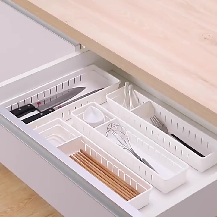 กล่องแบ่งช่องลิ้นชัก-จัดเก็บอุปกรณ์ครัว-สามารถใช้ได้ทั้งในห้องครัว-โต๊ะทำงาน-หรือโต๊ะเก็บของต่างๆ
