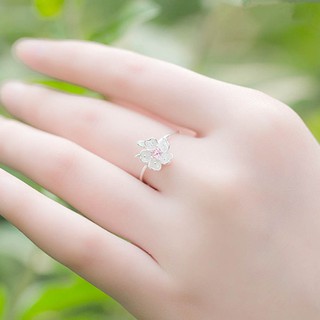 ภาพหน้าปกสินค้าแหวน แหวนแฟชั่น ❤ Sakura Cherry Blossom 925 Sterling Silver สเตอริ่ง ปรับขนาดได้ ซากุระ มินิมอล ring minimal ที่เกี่ยวข้อง