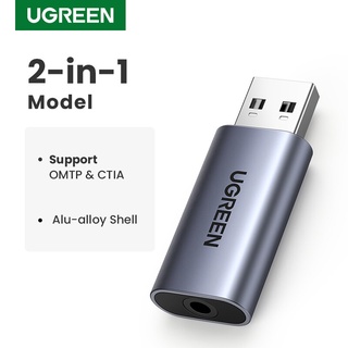 ภาพหน้าปกสินค้าUgreen External Sound Card USB Audio Interface to Earphone 3.5mm Jack Audio Adapter ที่เกี่ยวข้อง