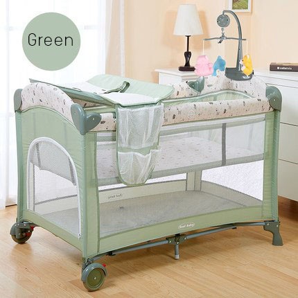 baby-boo-bed-เตียงเปลเด็ก-playpen-รุ่น970-เป็นเตียงและเปลโยกได้ในตัวเดียว-สำหรับเด็ก-0-3-ปี-ขนาด74x120x76-cm-สีเขียว