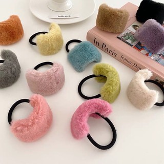 Scrunchie 🍦 ยางรัดผมน้องขนน่ารัก มี 12 สีให้เลือกเลยค่า พร้อมส่งน้า