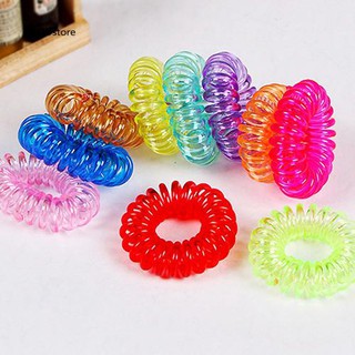 CST_10Pcs Girls Elastic Rubber Hair Ties Band Rope Ponytail Holder Bracelets Scrunchie