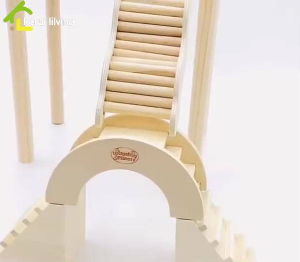 สะพานไม้-สำหรับหนูแฮมเตอร์-ของเล่นสัตว์เลี้ยง-ของเล่นหนูแฮมเตอร์-hamster-toy-สะพานแต่งกรง-บันไดไม้-ของเล่นหนู-สะพานคลื่น