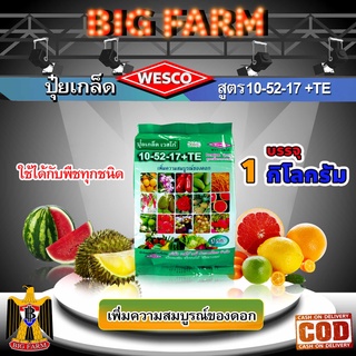 WESCO ปุ๋ย 10-52-17 +TE(ธาตุรองเสริม) ปุ๋ยเกล็ด เวสโก้ เพิ่มความสมบูรณ์ของดอก บรรจุ 1 กิโลกรัม