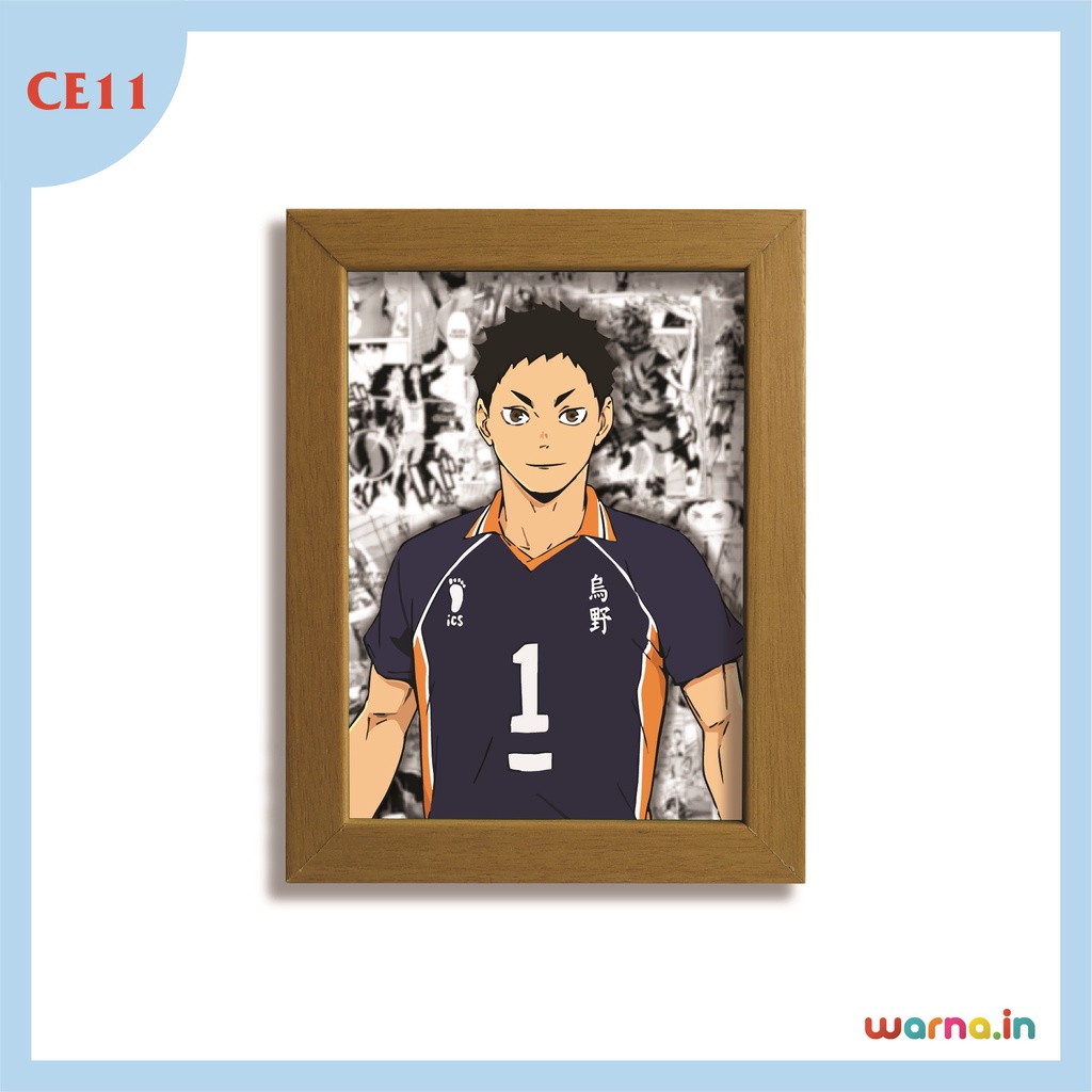 Haikyuu - Vector ศิลปะการออกแบบตกแต่งผนังกรอบไม้ | Shopee Thailand