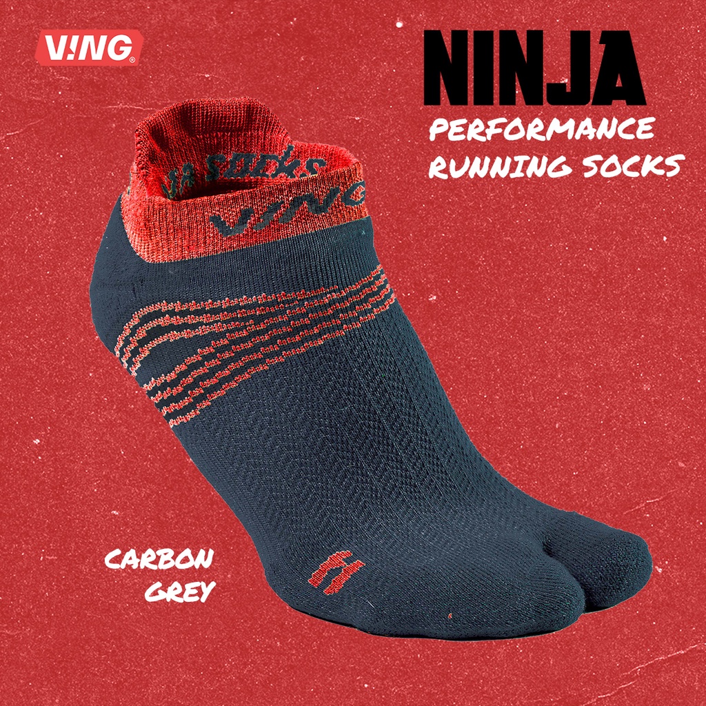 V-ING PERFORMANCE Ninja Socks - ถุงเท้า 2 นิ้ว สำหรับใส่รองเท้าแตะวิ่ง ...