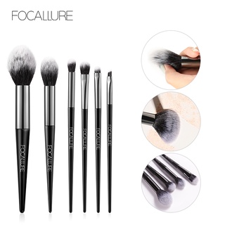 สินค้า FOCALLURE แปรงแต่งหน้ามืออาชีพ 6 ชิ้นต่อเซต ชุดแปรงแต่งหน้า 6 แปรงแต่งหน้า