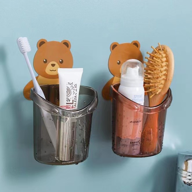 ภาพสินค้าFM100 ที่วางแปรงสีฟัน หมีน้อย ที่วางยาสีฟัน ชั้นวางของในห้องน้ำติดผนัง กล่องเก็บอุปกรณ์อาบน้ำ จากร้าน kyingying77 บน Shopee ภาพที่ 2