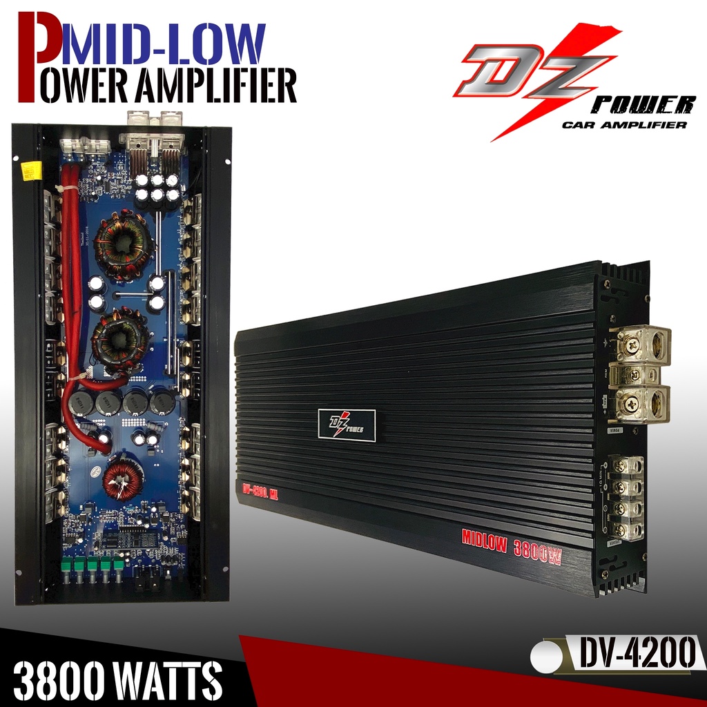 แรงจริง-แอมขับเสียงกลางมิดโลแรงๆขับ-8-นิ้วได้20ดอก-กำลังขับ-3800w-ยี่ห้อdz-powerรุ่นdv-4200