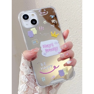 เคสโทรศัพท์ไอโฟน(iphone) กระจก ลาย หมี