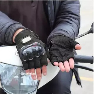 ถุงมือขับมอเตอร์ไซร์ แบบโชว์นิ้ว หรือ ครึ่งนิ้ว PRO BIKER ถุงมือปีนเขา ถุงมือปั่นจักรยาน จำนวน 1 คู่ / 2 ข้าง