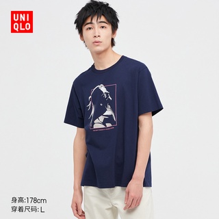 เสื้อยืดอินเทรนด์ผู้ชายอินเทรนด์ผู้หญิงUniqlo เสื้อยืดคอกลม แขนสั้น พิมพ์ลายมังงะ (UT) สําหรับผู้ชาย และผู้หญิง (สะกดคํา