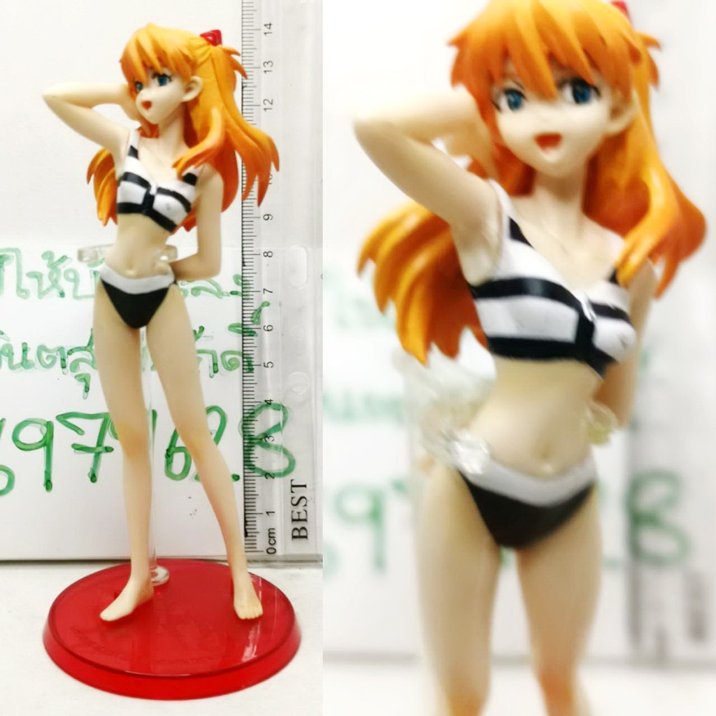 แท้-กาชาปอง-มือสองไม่มีกล่อง-ฐานแดง-bandai-evangelion-souryuu-asuka-langley-portraits-g-2-secret-swimsuit-ver