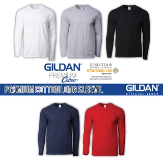 Gildan เสื้อยืดคอกลม แขนยาว ผ้าฝ้าย พรีเมี่ยม สําหรับผู้ชาย ผู้หญิง ผู้ใหญ่ 76400