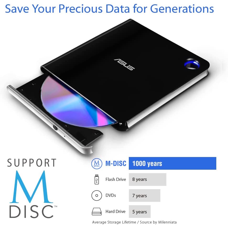 Asus External Storage ASUS External Blu-ray Burner - Ultra Slim BDXL ...