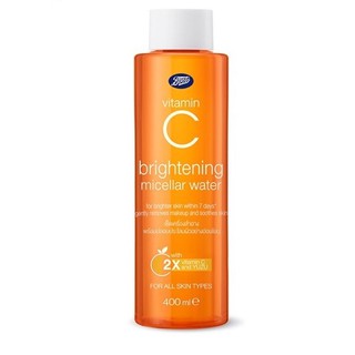 คลีนซิ่งวอเตอร์เช็ดเครื่องสำอาง Boots Vitamin C Bringing micellar water 400 ml.