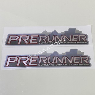 สติ๊กเกอร์*PRERUNNER ติดข้างท้ายกระบะ Toyota vigo รุ่น 1 ปี 2005 ราคาต่อคู่ มี 2 ชิ้น