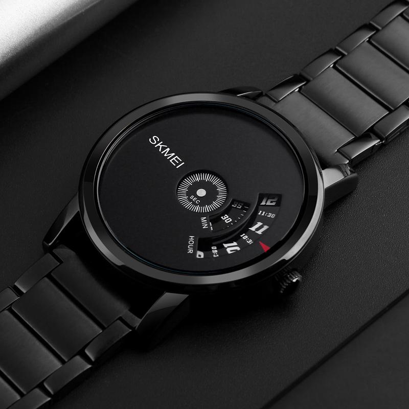 สินค้า SKMEI 1260 สไตล์ที่เรียบง่ายแฟชั่นผู้ชายนาฬิกาควอตซ์หรูหราสร้างสรรค์เหล็กวงกันน้ำลำลองสำหรับบุรุษนาฬิกา