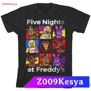 Z009Kesya เสื้อยืดสีพื้น Five Nights At Freddys Character Squares T-Shirt discount Freddy เฟรดดี้