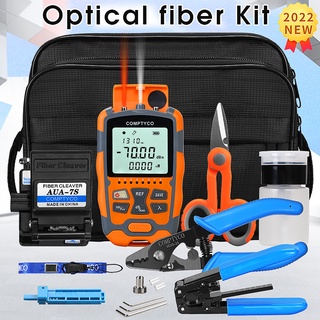 Fiber optic tool kit COMPTYCO ชุดเครื่องมือไฟเบอร์ออปติก AUA-M70 เครื่องวัดพลังงานแสงแบบแห้ง แหล่งกำเนิดแสงสีแดง 10 กม  -70 + ~ 10dbm ไฟเบอร์ตัดใบมีดไฟเบอร์ออปติกปอกคีมไฟเบอร์ทดสอบ