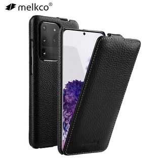 Melkco เคสโทรศัพท์หนังวัวแท้ ฝาพับ พร้อมช่องใส่บัตร สไตล์ธุรกิจ สําหรับ Samsung Galaxy Note 20 Ultra Note 10+ S20 Plus S10 S9