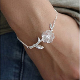 ✿PreOrder✿ Handmade สร้อยข้อมือ Flower In Rain 925 Sterling silver Clear Crystal พรีออเดอร์❤ฟรีค่าส่งในประเทศ❤