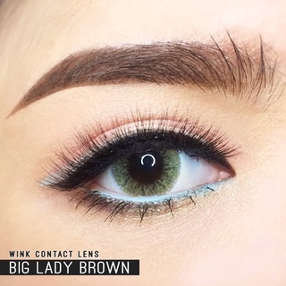 Big Lady Brown สีน้ำตาล ขอบฟุ้ง บิ๊กอาย เทา สายฝอ ตาฝรั่ง ✨Wink Lens ✨Contact Lens คอนแทคเลนส์ ค่าสายตา สายตาสั้น แฟชั่น
