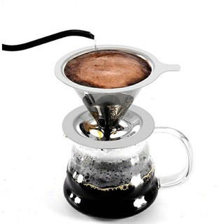 ภาพขนาดย่อของสินค้าดริปเปอร์ สแตนเลส กรวยดริปกาแฟ 1-2 ถ้วย Stainless Coffee Dripper