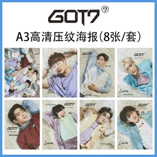 got7 โปสเตอร์ 💚 1เซต8 แผ่น ขนาด a3 พร้อมส่งจากประเทศไทย🇹🇭