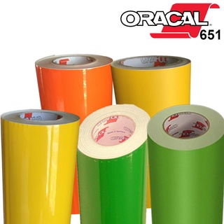 สติ๊กเกอร์ Oracal series 651 หลายขนาด สีเหลืองเงา สีเหลืองด้าน เสีขียวอ่อนเงา สีเขียวอ่อนด้าน สีส้มเงา