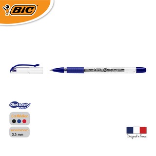[Official Store] BIC บิ๊ก ปากกา Gel-ocity Stic ปากกาเจล เเบบถอดปลอก หมึกน้ำเงิน หัวปากกา 0.5 mm. จำนวน 1 ด้าม