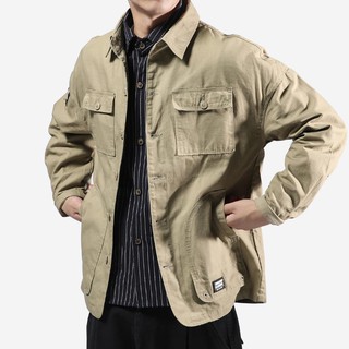 Fashion Lightweight Retro Jackets เสื้อแจ็คเก็ต เสื้อคลุม แนวเสื้อเชิ้ด สไตย์ญี่ปุ่น วินเทจ
