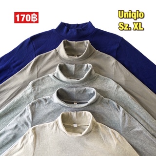 ❄️🌨🛋 เสื้อคอเต่าแขนยาว Uniqlo size XL , เสื้อคอเต่าสีพื้น เสื้อคอเต่า สเวตเตอร์