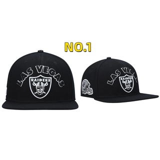 【พร้อมส่ง】หมวกเบสบอล หมวกปีกแบน กันแดด ปรับได้ ลายทีมฟุตบอล League NFL Oakland Raiders สําหรับเล่นกีฬากลางแจ้ง
