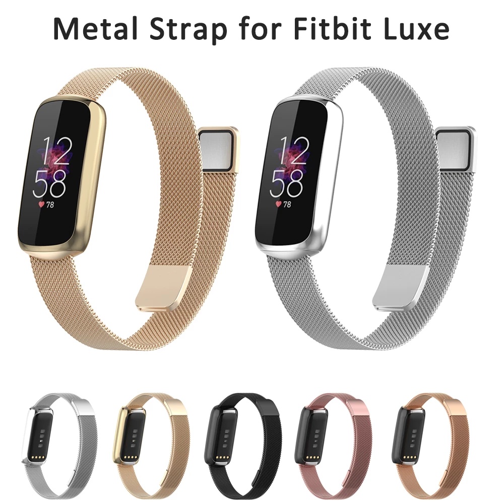 สายนาฬิกาข้อมือสแตนเลสสําหรับ-fitbit-luxe