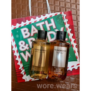 สินค้า Bath and Body Works For Men\'s  3 in 1 Face,Hair & Body Wash 295 Ml เจลอาบน้ำ กลิ่น Teakwood
