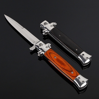 สินค้า outdoor equipment ใหม่ล่าสุด มีดสแตนเลส ใบมีดมีความแข็งสูง Genuine Italian Knives Italian Stiletto Knife Folding Knife