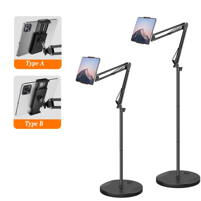 Adjustable Tablet Floor Stand Universal Tablet Holder Bed Sofa Desktop