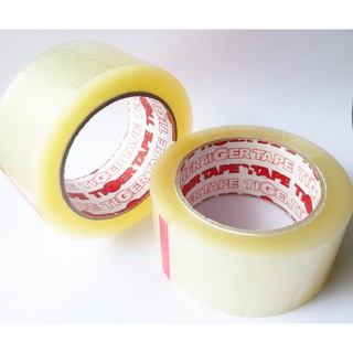 (แพ็ค 6) Tiger Tape ไทเกอร์ เทปใส OPP สีเหลืองใส 48 มม. x 100 หลา