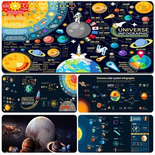 ใหญ่พิเศษ แผ่นรองเมาส์ Space planet แผ่นรองเมาส์ขนาดใหญ่แผ่นรองเม้าส์ mouse pad (แผ่นรองเม้าส์)