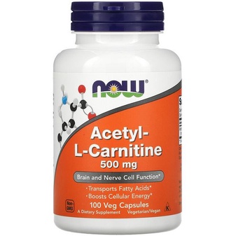 พร้อมส่ง-now-acetyl-l-carnitine-500-mg-100-veg-capsules-บำรุงสมอง-เผาผลาญไขมัน-ความอ้วน-ต้านอนุมูลอิสระ-ลดเมื่อยล้า