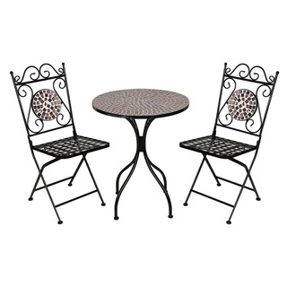 ชุดโต๊ะเก้าอี้สนาม ชุดสนามโมเสก 2 ที่นั่ง SPRING ROMANO คละสี เฟอร์นิเจอร์นอกบ้าน สวน อุปกรณ์ตกแต่ง 2-SEAT STEEL PATIO S
