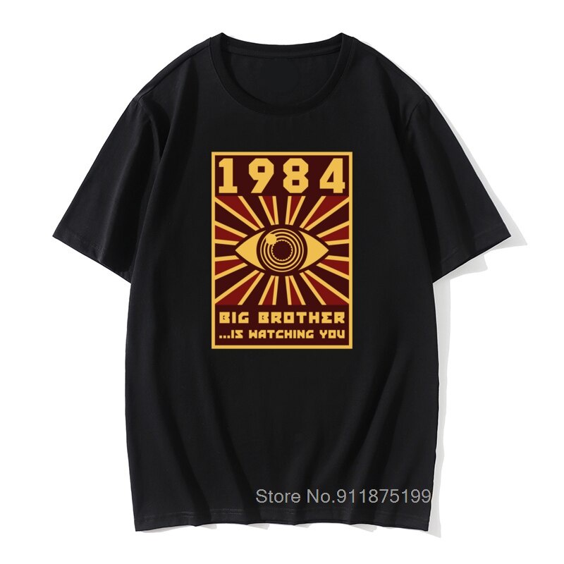 1984-เสื้อยืดลําลอง-แขนสั้น-พิมพ์ลาย-big-brother-สีดํา-สไตล์วินเทจ-สําหรับผู้ชาย-80s