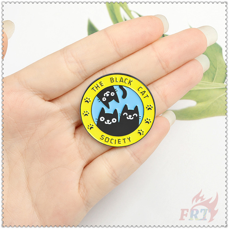 ภาพสินค้าThe Black Cat Society Brooches  1Pc Cute Animals Fashion Doodle Enamel Pins Backpack Button Badge Brooch จากร้าน fashion_accessories.th บน Shopee ภาพที่ 2