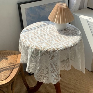 ผ้าปูโต๊ะ ผ้าลูกไม้ สีขาว อุปกรณ์ประกอบฉากถ่ายภาพ