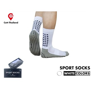 Cott Socks - ถุงเท้าฟุตบอล Sport Socks หนา เนื้อ Cotton แท้ 100 %