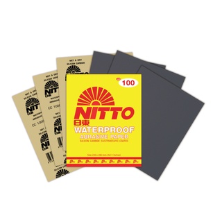 กระดาษทรายน้ำ NITTO ขายยกแพค 60 ใบ รวม vat แล้ว มีครบทุกเบอร์ (80-1000) ยกแพ็ค กระดาษทรายน้ำ NITTO  กระดาษทรายน้ำ กระดาษทรายขัดน้ำ กระดาษทรายขัดรถยนต์ กระดาษทรายขัดเหล็ก 80 100 120 180 220 240 320