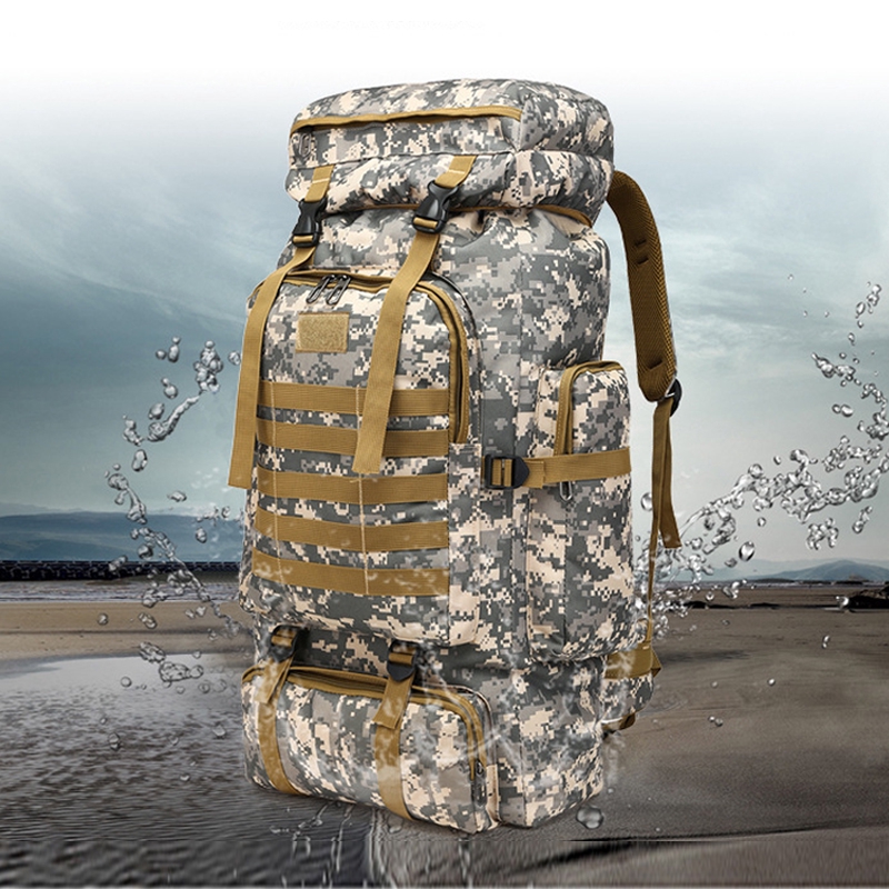 ภาพหน้าปกสินค้ากระเป๋า backpack กระเป๋าเดินทาง กระเป๋าเดินป่า ขนาด 80L