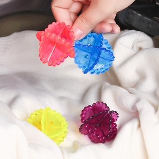 ลูกบอลซักผ้า PVC แบบนิ่ม ใช้ซ้ําได้ สุ่มสี สําหรับเครื่องซักผ้า